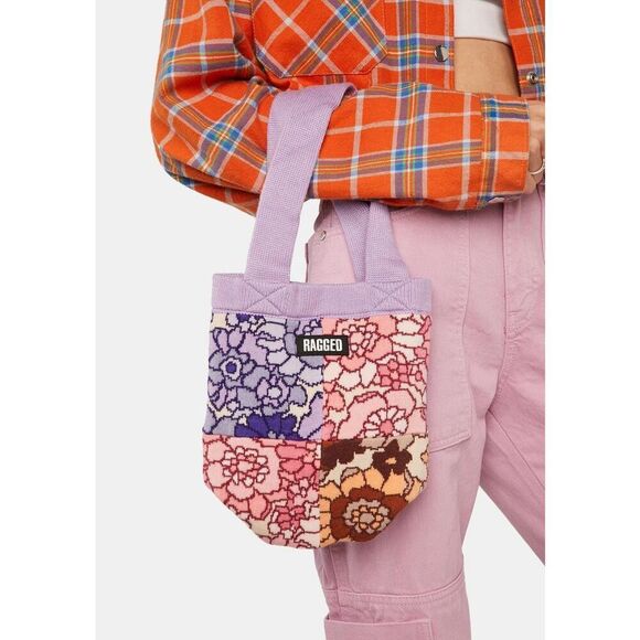 NWT Ragged Priest Patchwork Knit Panel Pansy Bag *Sold‎ Out Online* - Picture 1 of 14